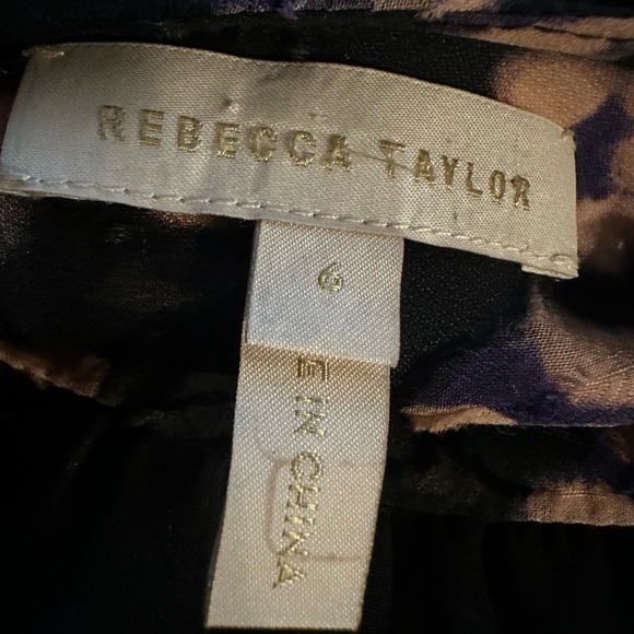 Rebecca Taylor Elegant Black and Pink Patterned Dress size 6 - Picture 9 of 11